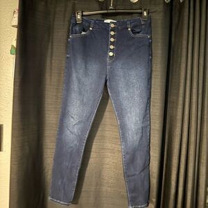 KanCan Blue High Rise Jeans with Tapered Fit